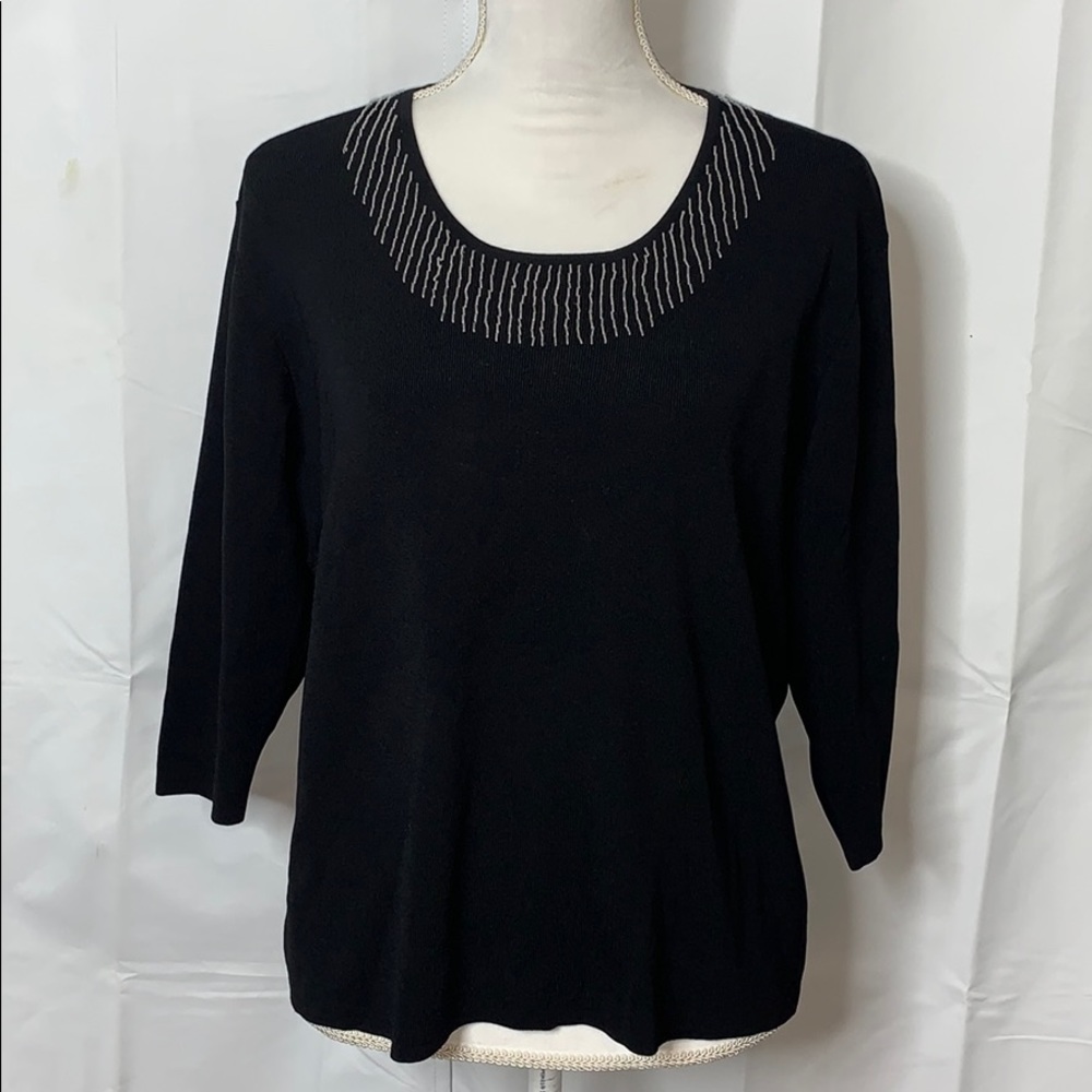 Jamie Sadock Embellished Top Size XL Black